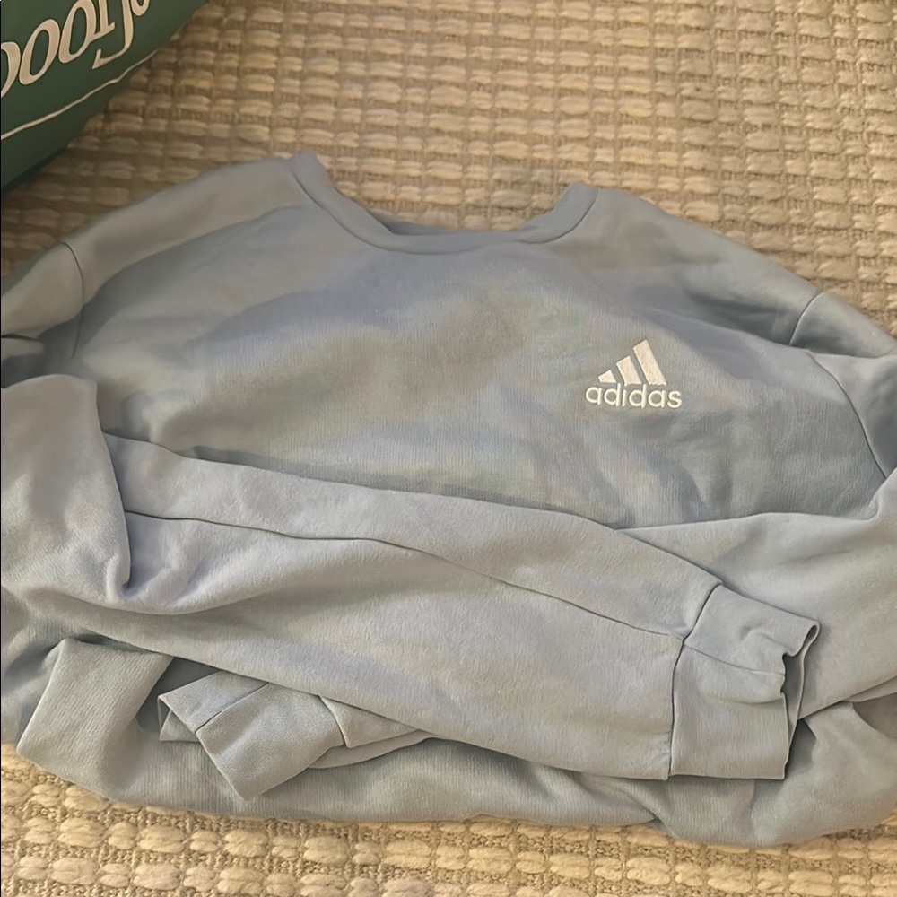 Adidas Blue Crewneck Sweater Classic Design